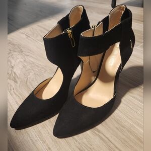 Women's Nine West Beesley Black Strappy Heels - Size 6.5